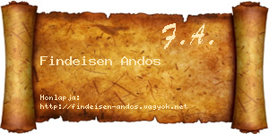 Findeisen Andos névjegykártya